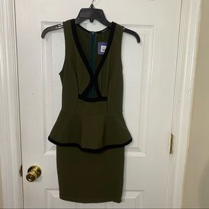Fitted Midi Green Dress